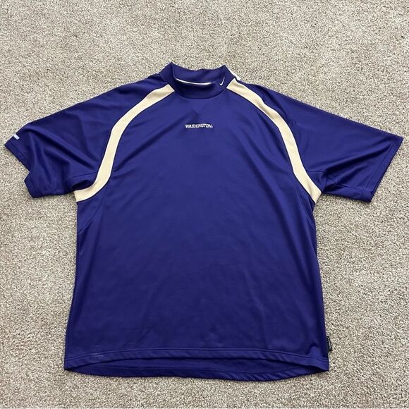 NWT Vintage Nike TEAM Washington Huskies Mock neck Men's XXL - Picture 1 of 4
